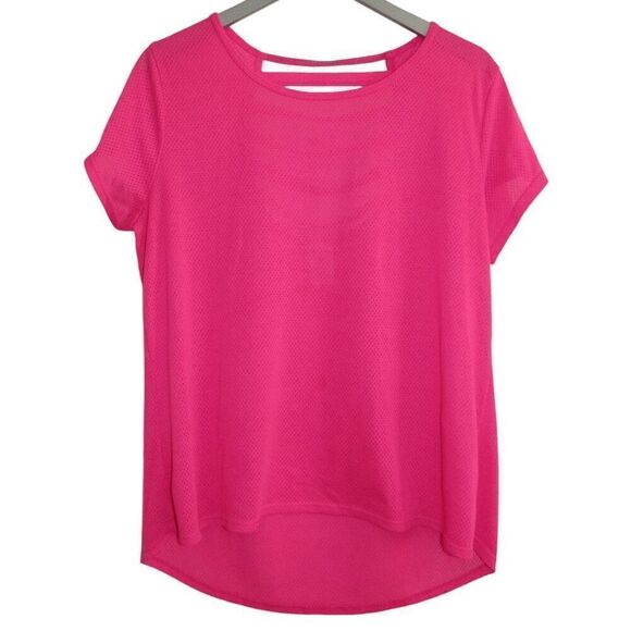 Athletic Works Pink Mesh Short Sleeve Athletic Tee T-Shirt 2XL - Picture 1 of 5